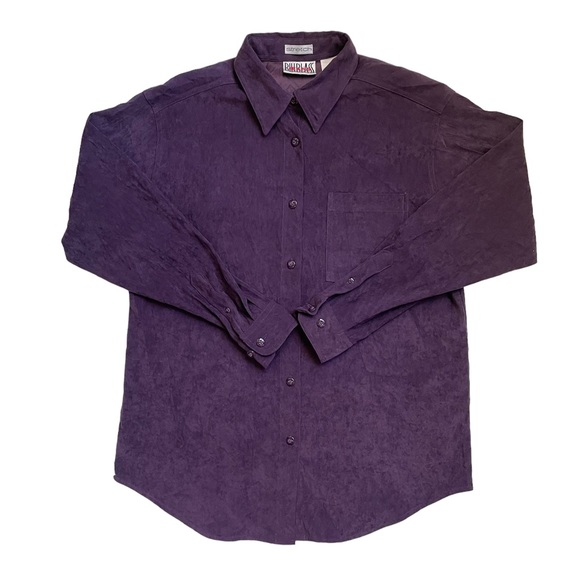90s Billblass jeans purple button down long sleeve top - Picture 9 of 17